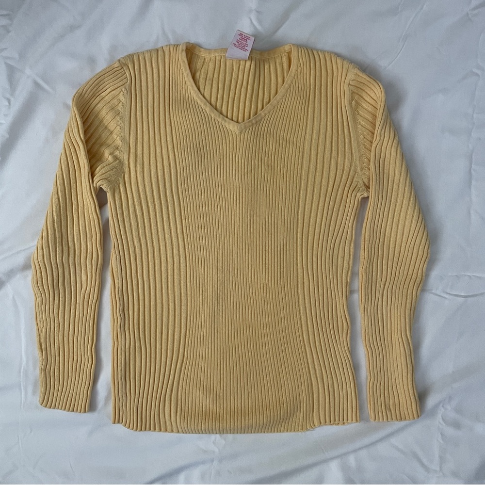 Faded Glory Yellow Knit Sweater